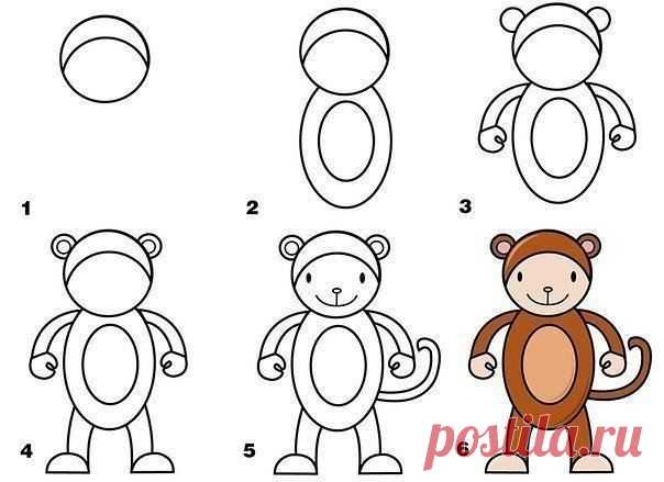 ​Рисуем с детками разных животных