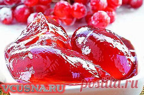 Желе из калины - пошаговый кулинарный рецепт VCUSNA.RU