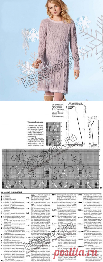 Вязаное платье на новый год - Хитсовет