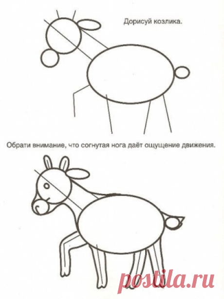 Рисуем животных 2 - Поделки с детьми | Деткиподелки