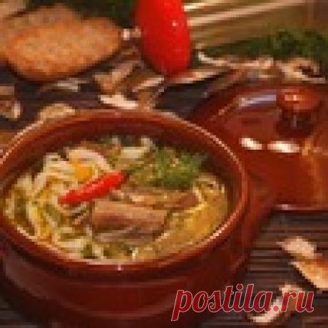 Грибная юшка с домашней лапшой - кулинарный рецепт