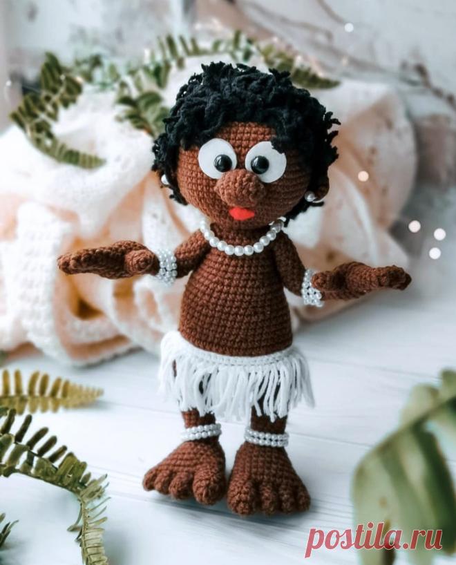 PDF Чунга и Чанга крючком. FREE crochet pattern; Аmigurumi doll patterns. Амигуруми схемы и описания на русском. Вязаные игрушки и поделки своими руками #amimore - кукла, куколка, африканец, абориген, мальчик.