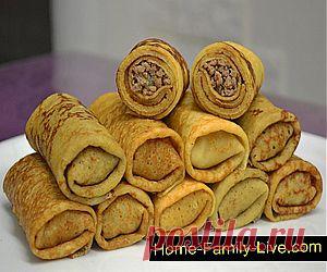 Блины фаршированные - Кулинарные рецепты