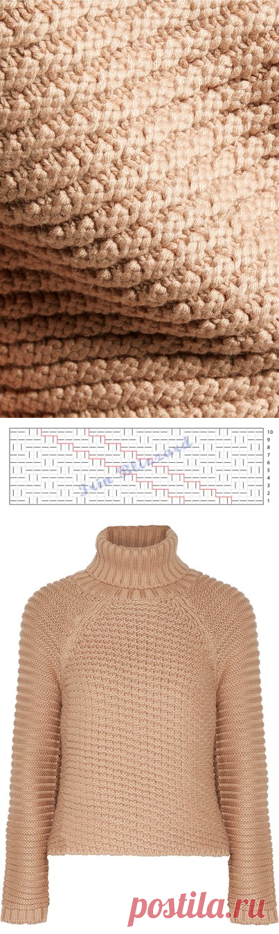 Узор на основе лицевых и изнаночных - Keep calm and knit on.