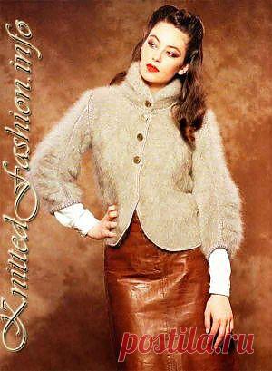 Жакет из ангоры - KnittedFashion.info - Модное Вязание