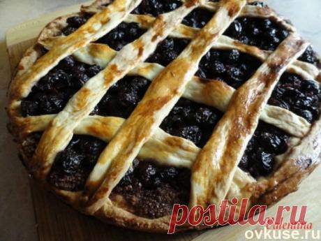 Вишнёвый пирог из песочного теста со сметаной - Простые рецепты Овкусе.ру