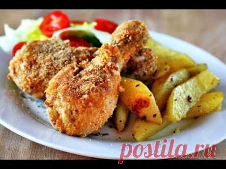 Хрустящие куриные ножки. Очень вкусные куриные ножки - YouTube