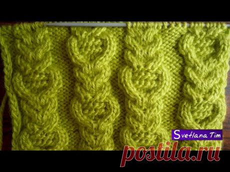 Узор КОСЫ. Аран. ВЯЗАНИЕ НА СПИЦАХ #16
