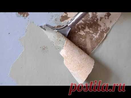 Рабочий способ, как удалить краску со стен