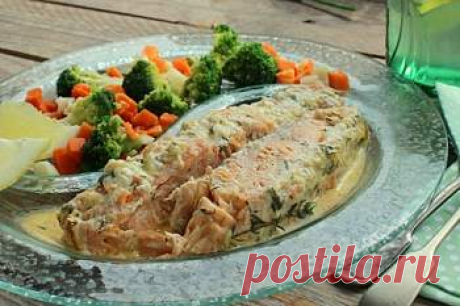 Рецепт семги, запеченной со сливками и лимоном / Меню недели