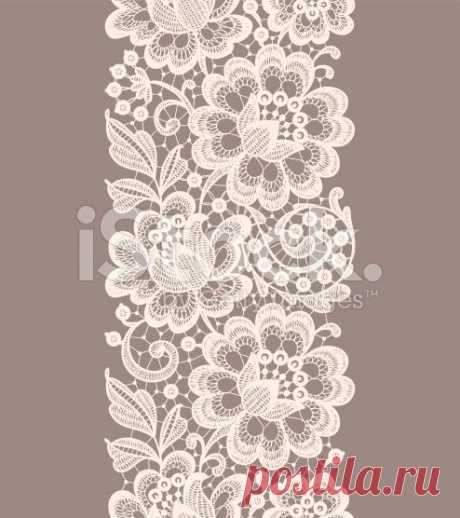 Lace Seamless Pattern. Ribbon. - MyKingList.com