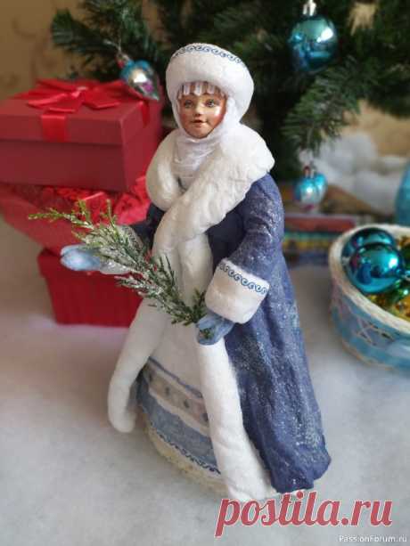 Дед Мороз и Снегурочка из ваты | Разнообразные игрушки ручной работы