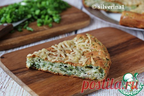 Пирог с зелёным луком и курицей – кулинарный рецепт