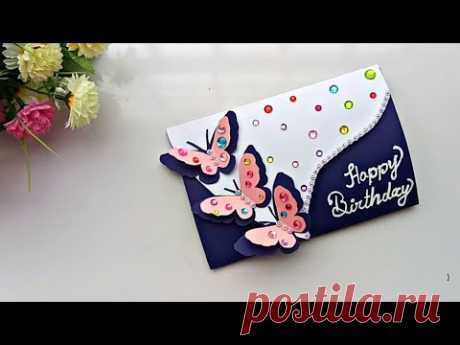Beautiful Handmade Birthday card//Birthday card idea.