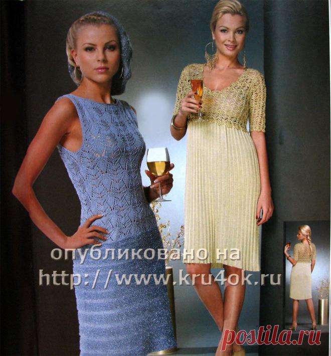 Золотое платье к Новому году - вязание крючком на kru4ok.ru