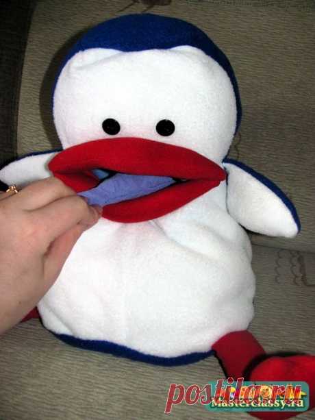 Развивающая игрушка своими руками. Пингвин-сундук. Мастер класс