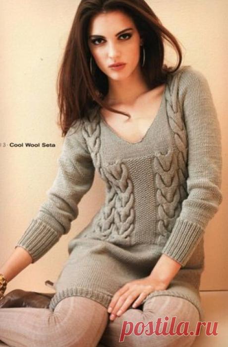 Узор для вязания платья спицами