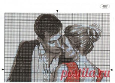 Вышивка крестом двое. Скачать вышивка влюбленная пара бесплатно | Я Хозяйка