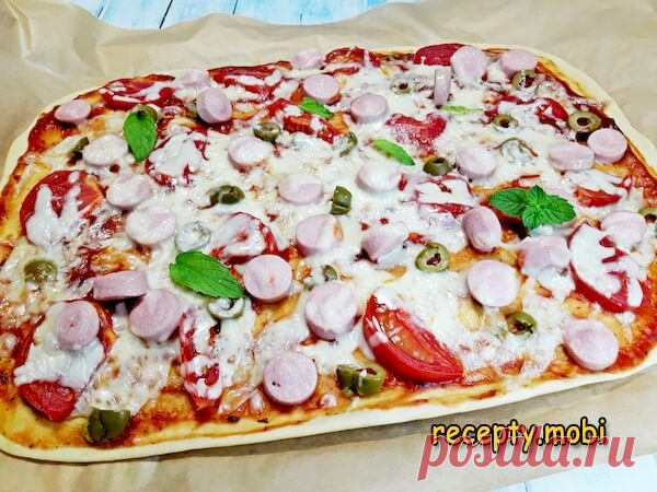 Бездрожжевое тесто для пиццы (быстрого приготовления)