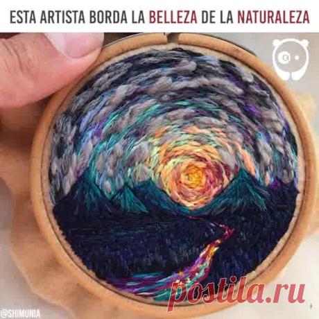 Esta artista borda la belleza de la naturaleza