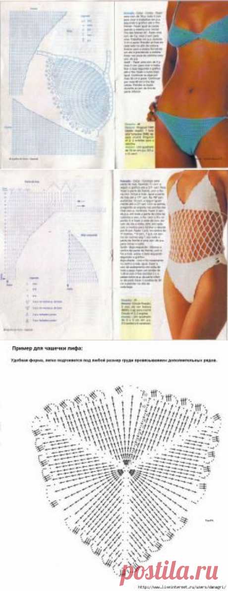 Вязаные купальники. Схемы. | SexyCrochet.COM