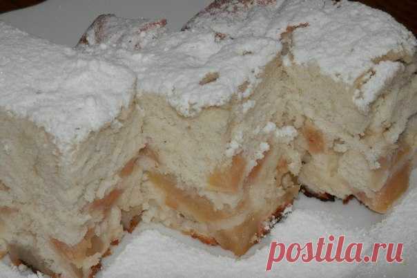Бисквит с яблоками (шарлотка) 

Анна Абубакарова. 

яйцо 4 шт 
сахар 1 ст. 
мука 1 ст. 
яблоки 5 шт 
маслo сливочнoе 20 г. 
корица 0,5 ч.л. 
ванилин на кончике ножа 
сахарная пудра (для присыпки). 

Взбиваем яйца минут 10-15, постепенно добавляя сахар и ванилин, дальше медленно добавляем муку, корицу и продолжаем взбивать, до образования воздушной массы, похожей на густую сметану. 
Яблоки очищаем от кожуры и режем кубиками, добавить в тесто и тщательно перемешать. 
Форму с...