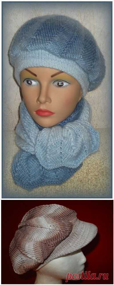 БЕРЕТ И КЕПКА СПИЦАМИ. ПОДРОБНЫЙ МК.