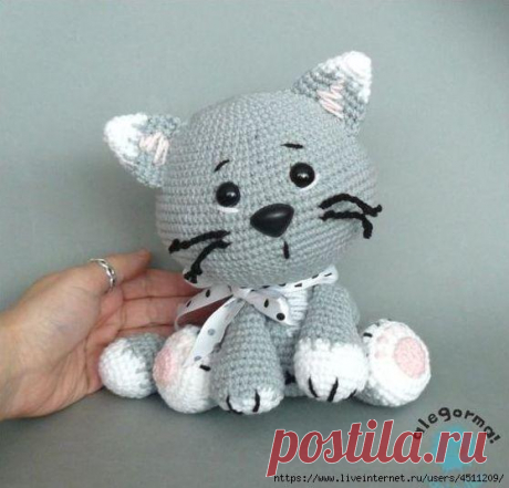 Вязаная игрушка &quot;Сладенький котенок&quot; &amp;raquo; Женский Мир