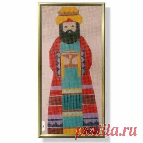 CD951 Wiseman - rojo 12" 13 Mesh DISEÑOS DE CAROL DUPREE Quail Run Designs - The NeedleArt Closet