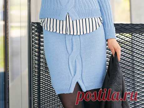 Юбка с «косой» - схема вязания спицами. Вяжем Юбки на Verena.ru