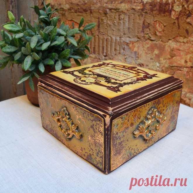 Имитация золотой ржавчины. Шкатулка «Я делаю их лучше» | Серебряный лебедь