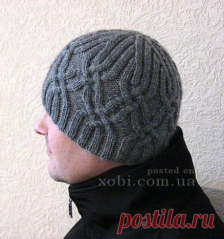серая мужская шапка (Men's Ski Hat)