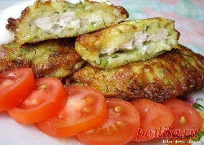 КОЛДУНЫ ИЗ КАБАЧКА С КУРИНЫМ ФИЛЕ.