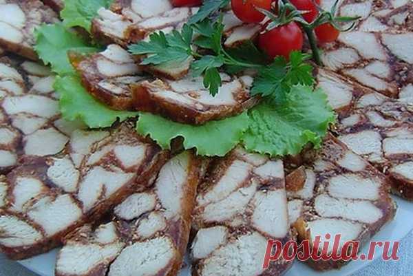 Рулет из курицы с желатином — Journal women