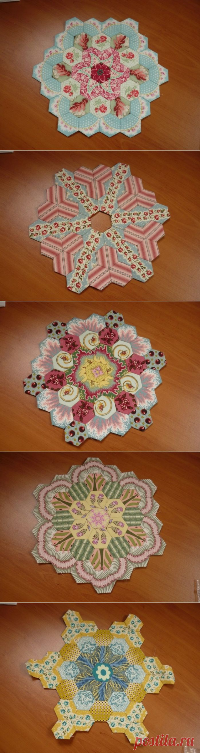 Лоскутное шитье. Блок *Бабушкин сад*.