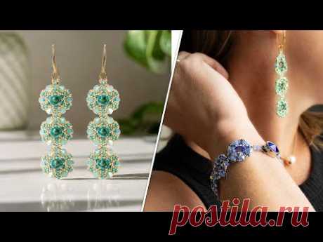 Crystal Loops Bracelet and Earrings - DIY Jewelry Making Tutorial by PotomacBeads