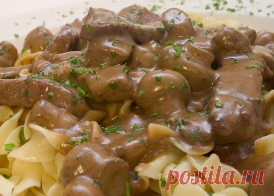 Кулинарный рецепт. Бефстроганов.