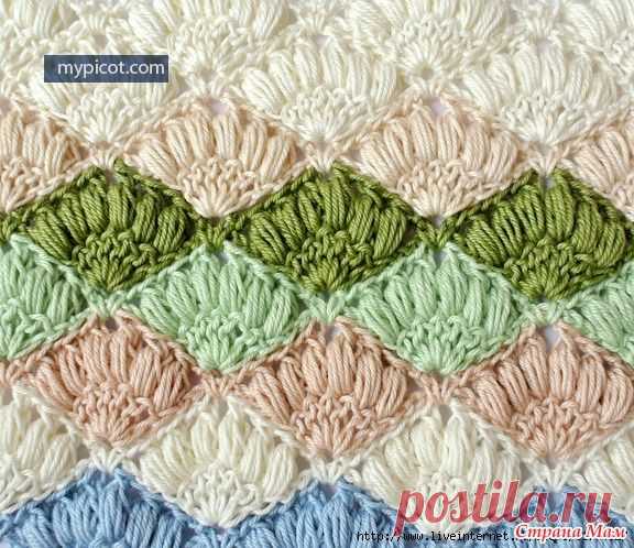 Цветные "ракушки" крючком - Вязание - Страна Мам