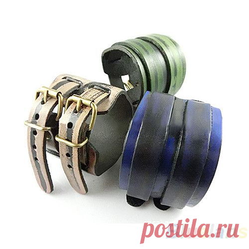 Новинка 2 слоя панк ремень мужчины подлинная кожа коровы браслеты и браслеты браслеты тумака подарка 04S5 купить на AliExpress