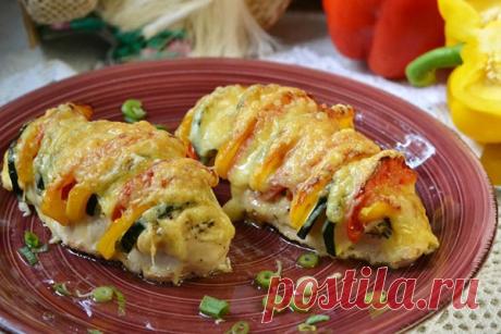 Куриная грудка фаршированная овощами — ДОМАШНЯЯ КУХНЯ