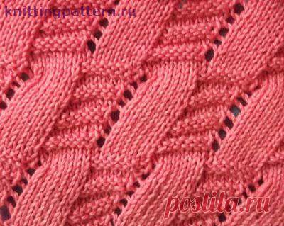 Вязание на спицах для женщин Смещенные ромбы