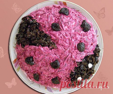 Салат &quot;Божья коровка&quot; (свекла с черносливом и грецкими орехами) - Рецепты с фото пошагового приготовления на Фото-Рецепты. ру
