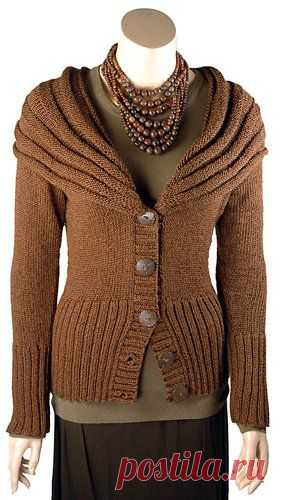 Жакет с объемной шалькой