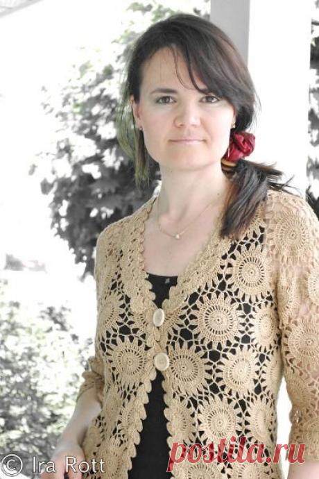 (1) Lace Motif Cardigan | Crochet sweaters, jackets and tops