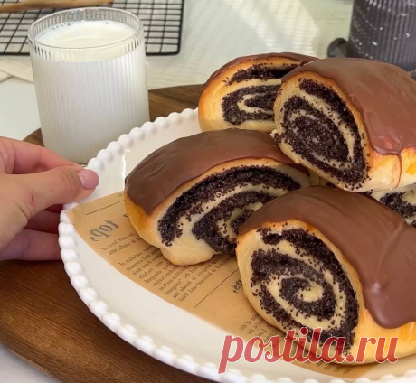 Чтобы булочки с маком получились сочные, в мак нужно добавлять секретный ингредиент🥨 | РЕЦЕПТЫ с любовью | Дзен