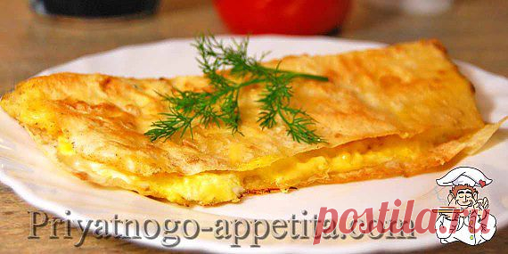 Лаваш с яйцом и сыром