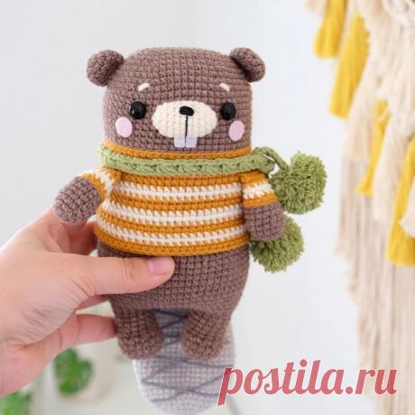 Бoбpик, вязание крючком, описание в PDF