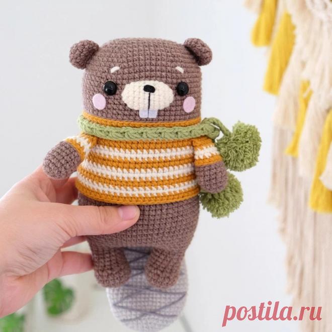 Бoбpик, вязание крючком, описание в PDF