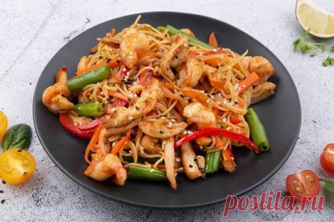 15 простых рецептов лапши вок с курицей