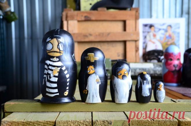 Русские матрешки зомби кукольные куклы русская гнездовая | Etsy